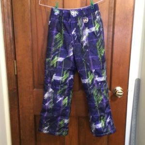 Purple Snow, snowboard, ski pants. Sz 8